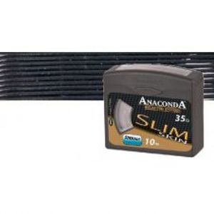 Saenger Anaconda pletená šnúra  Slim Skin 10 m Black-Nosnosť 25lb 