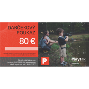 Darčeková poukážka Parys.sk na nákup tovaru v hodnote 80€ - tlačená