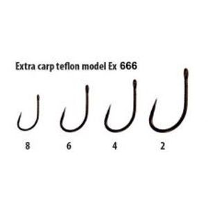 Extra carp háčiky teflon Barbless bez protihrotu - séria  EX 666  ( 10ks v balení)-Veľkosť 2