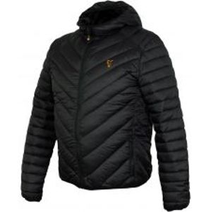 Fox Bunda Collection Quilted Jacket Black Orange-Veľkosť S