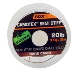 Fox Náväzcová Šnúrka Camotex Dark Semi Stiff 20 m-Priemer 25 lb / Nosnosť 11,3 kg