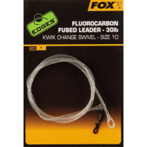 Fox Náväzec Fluorocarbon Fused Leader 75 cm 30 lb-Veľkosť 10