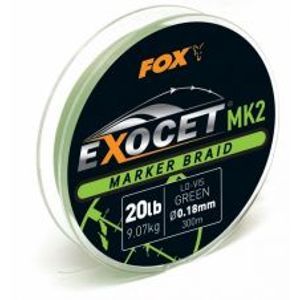 Fox Splietaná Šnúra Exocet MK2 Marker Braid 300 m Green-Priemer 0,18 mm / Nosnosť 9,07 kg