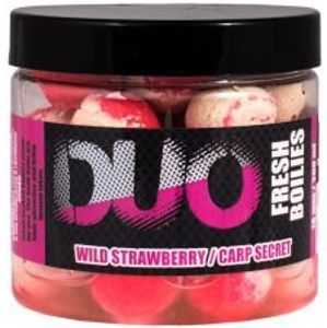 LK Baits Boilie DUO X-Tra Fresh 18 mm 200 ml-wild strawberry/carp secret 