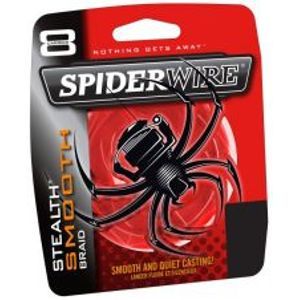 Spiderwire Splietaná Šnúra Stealth Smooth 8 Červená-Priemer 0,35 mm / Nosnosť 40,8 kg / Návin 1 m